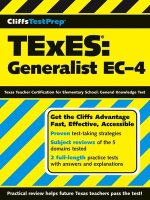 cover image of CliffsTestPrep TExES